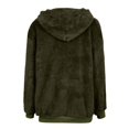 thumbnail image 4 of Pull à Capuche Manches Longues Hiver Femmes Pull Chaud avec 1/4 Zip, 4 of 7