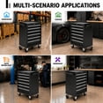 thumbnail image 7 of Memoryfield Rolling Tool Chest, 6 Drawer Tool Storage Cabinet with Locking System, Tool Cart Organizer for Garage Workshop, Black, 7 of 7