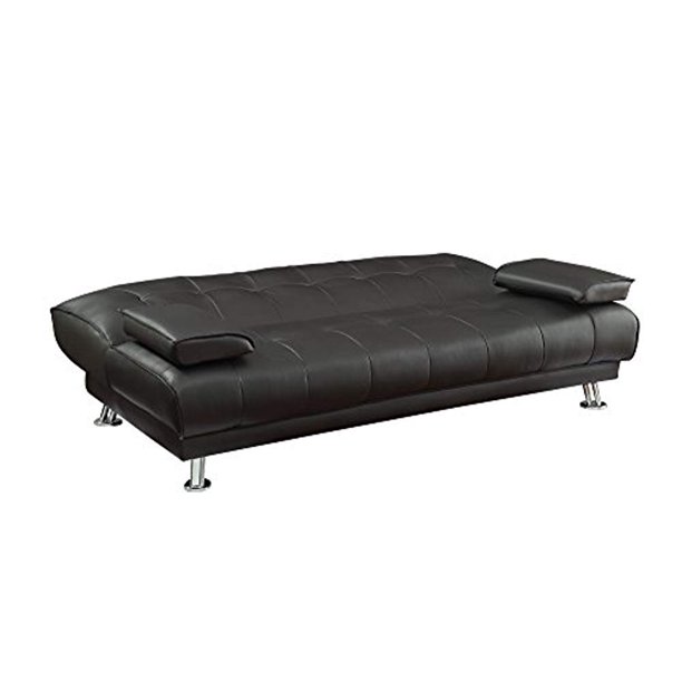 Braxton Leatherette Sofa Bed Black Braxton Leatherette Sofa Bed Black
