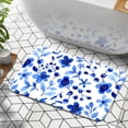thumbnail image 6 of 1pc Blue Floral Bathroom Rug Bathroom Decor and Accessories- Durable,Anti Slip,And Quick Drying,Suitable For Indoor/outdoor Use - Perfect For Bathrooms,Bedrooms,Kitchens, 6 of 9
