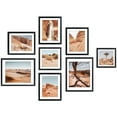 thumbnail image 3 of ArtbyHannah 8 Piece Black Gallery Wall Photo Frame Set, Modern Landscape Wall Decor for Home and Office Multi Size, 3 of 9