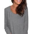 thumbnail image 5 of MYLookk Women Tops Long Sleeve Plain Loose Blouse Shirt, 5 of 6
