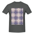 thumbnail image 4 of Bingfone Heart Check Plaid Men'S Loose Fit Short-Sleeve Pocket T-Shirt, 4 of 7