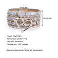 thumbnail image 3 of SUSHANG Bohemian Layered Bracelet Women Leather Cuff Bracelet Set Multilayer Wrap Bracelet Crystal Heart Bracelet Magnetic Clasp Bracelet for Women, 3 of 5