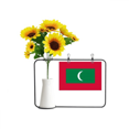 thumbnail image 1 of Asia Pais Maldivas bandera nacional Tarjeta de bendición de jarrón de girasol artificial, 1 of 3
