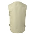 thumbnail image 3 of Men's Outdoor Multi-Pocket Fishing Vest - Polyester Mountaineering Photography Gear, Solid Color - XL-XXXXXL for Spring/Summer Adventures, 3 of 5