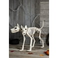 thumbnail image 2 of Seasons 3 ft Animated Two-Headed Doberman Dog Skeleton Halloween Decoration - Off-White, 2 of 3