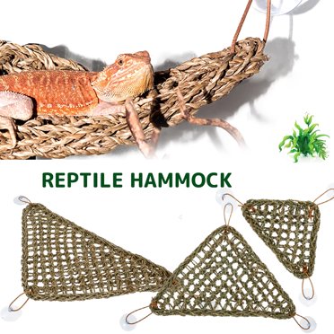 Reptile Hammock KUNBIUH Swing - Hanging Bed For Bearded Dragons, Lizards, Geckos & Small Pets Cotton Hanging Bed For Bearded Dragons Lizards Geckos