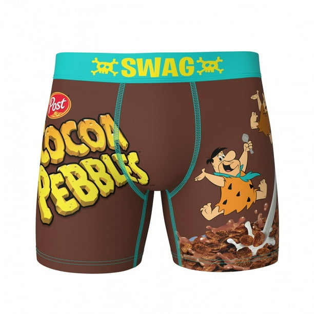 Post Fruity Pebbles Cereal Box Style Swag Boxer Briefs-Large (36-38) 