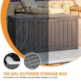 thumbnail image 4 of Uforic 100 Gallon Resin Deck Box, Outdoor Weatherproof & Lockable, Dark Gray, 4 of 9