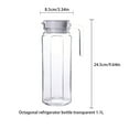 thumbnail image 2 of Plastic Pitcher with Lid, Transparent Juice Pitcher Water Jug with Handle, Wine Beverage Container for Coffee, Tea, and Cocktails, Clear (1100ml/30 Oz) 3.34x9.64", 2 of 8