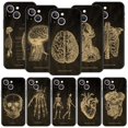 thumbnail image 2 of Funda de teléfono con forma de corazón y cuerpo de pizarra con esqueleto de anatomía para iPhone 13, 15, 14, 12, 11 Pro MAX XR X SE XS 7 8 Plus, funda protectora suave, 2 of 5