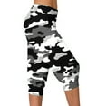 thumbnail image 3 of HomeGardon Capri Pants for Women,Yoga Pants Women,Women's Cropped Pants Yoga Pants Camouflage Baggy Soft Sweatpants Outdoor Sports Casual Pants with Pockets,S-XXXL, 3 of 6