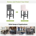 thumbnail image 5 of Pink Line Striped Bar Stool Covers - Stretch Dining Chair Covers Set of 4, Farmhouse Modern Geometric Stripes Bar Chair Cover Removable Counter Stool Pub Chairs Slipcovers Protectors for Kitchen/Cafe, 5 of 9