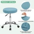 thumbnail image 2 of Uxcell 2-Pack Fundas Redondas para Taburetes de Bar, para Fundas de Asiento de Patrón de Rayas de Poliéster de 12-14 Pulgadas con Bandas Elásticas [Azul Cielo], 2 of 7