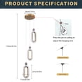 thumbnail image 2 of 18W 110V Indoor Modern Hanging Ceiling Light Chandelier Pendant Light Golden, 2 of 14