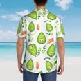 thumbnail image 4 of Bingfone Men's Short Sleeve Button Down Shirts Hawaiian Kawaii Avocado Printed Beach Shirt, 4 of 7