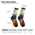 thumbnail image 2 of Hirioo Sunset Sky Sunflower Pattern Adult Middle Tube Socks Breathable Sock Non-Pilling,Contrasting Color Design, 2 of 6