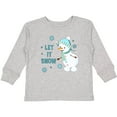 thumbnail image 3 of Inktastic Let It Snow Snowman Boys or Girls Long Sleeve Toddler T-Shirt, 3 of 5