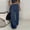 A158 Navy, variant on Xdegoge Wide Leg Pants for Women Relaxed Fit Flowy Trousers High Waisted Foldover Cotton Linen Lightweight Lounge Beach Vacation Summer Bottoms