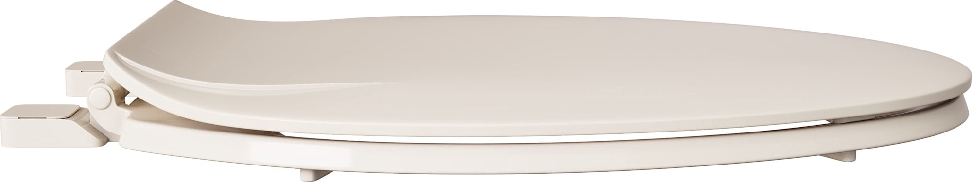 Elongated Closed Front Plastic Toilet Seat with Cover in Buiscuit