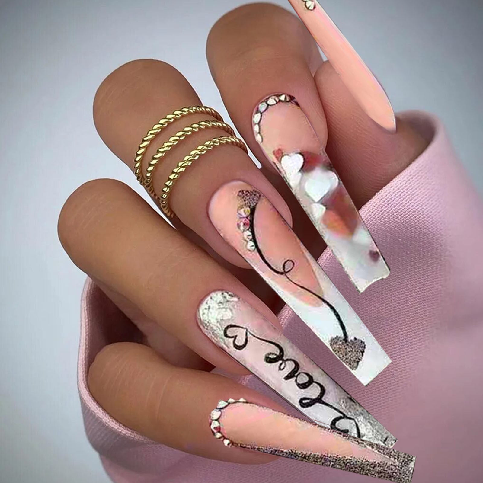 Acrylic Nail Stuff Acrylic Nail on Stuff Silicone Hand for Acrylic Nails Clip Coffin Bedding Young Nail Color Acrylic on Nails Coffin Medium Long U Shaped Nails Hand Holder Acrylic Nails