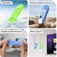 thumbnail image 4 of 2PC Cover-Case-for-Chromecast-Google-TV-Remote, Glow-in-The-Dark Silicone Sleeve Skin for Google Chromecast 4K/HD (Green + Blue), 4 of 17