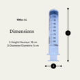 thumbnail image 2 of Elimedical Veterinary Syringe Without Needle, Luer Lock 100cc 5pcs/bag 100LT, 2 of 7