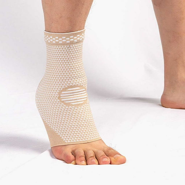 Chevilles Bretelles Sueur Absorbant Antidérapant Sport Chaussette Élastique Respirant Compression Protection Unisexe Gym Blessures Récupération Soutien Noir Gris L