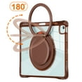 thumbnail image 4 of for iPad Air 13" 2025/2024 Case with Stand & Portable Handle, Protective Clear Shockproof Dropproof Rugged Shoulder Strap Kids Friendly Cover for iPad Pro 12.9" 2022/2021/2020/2018, Chocolate, 4 of 16