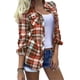 thumbnail image 1 of Túnica a Cuadros para Mujer,Camisa a Cuadros para Mujer Camisas Informales a Cuadros para Mujer Camisa a Cuadros de Manga Larga Durabilidad probada en el Tiempo, 1 of 4