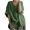 Dark Green, variant on Bovxnpu 3/4 Length Sleeve Womens Tops, Dressy Casual Blouses for Women Summer Outfits, Women's Summer V-Neck T-Shirts Casual 3/4Sleeve Blouse Top L