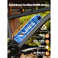 thumbnail image 3 of ESKUTE M200P Electric Bike for Adults, 21-Speed Gear 27.5" Mountain Ebike, 1200W Peak Brushless Motor 28MPH, 48V 13Ah, NFC Unlock, Step Over E-Bicycle, Gray with Fender & Rack and Lock, UL2849, 3 of 6