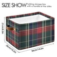 thumbnail image 4 of Yayeee 2 Pack Canvas Storage Basket with Handles for Shelves Fabric Bins Closet Organizer, Warm Tartan Mosaic, 4 of 8