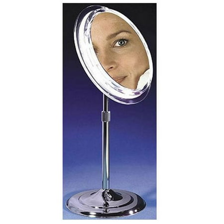 Adjustable Pedestal Vanity - SA35 Zadro Surround Light Pedestal Vanity Mirror with 5x Magnification