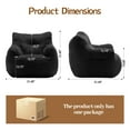 thumbnail image 2 of YSICK Small Bean Bag Chair for Adults and Kids,Memory Foam Bean Bag Sofa with Armrests & Pockets，Beanbag Lounge Lazy Floor Sofa for Living Room, Bedroom,Black, 2 of 7
