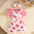 thumbnail image 2 of Gibobby Toddler Baby Girl Summer Clothes Toddler Girl T-Shirt Shorts with Belt Outfits Little Girl Clothes 2pcs Set Infant Girls Summer Outfits(Pink,9-12 Months), 2 of 8
