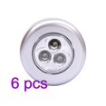 thumbnail image 1 of 6pcs 3 LED Battery Powered Wireless Night Light Stick Tap Touch Push Security Closet Cabinet Kitchen Wall Lamp, 1 of 9