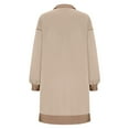 thumbnail image 5 of Womens Fall Long Sleeve Mini Dress Casual Half Zip Cap Sleeve Contrast Loose Sweatshirt Dresses with Pockets, 5 of 5