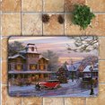 thumbnail image 4 of 8PCS Christmas Bath Mat Set Colorful Printing Non Slip Bathroom Rug with Contour Rug & Lid Toilet Cover, 4 of 5