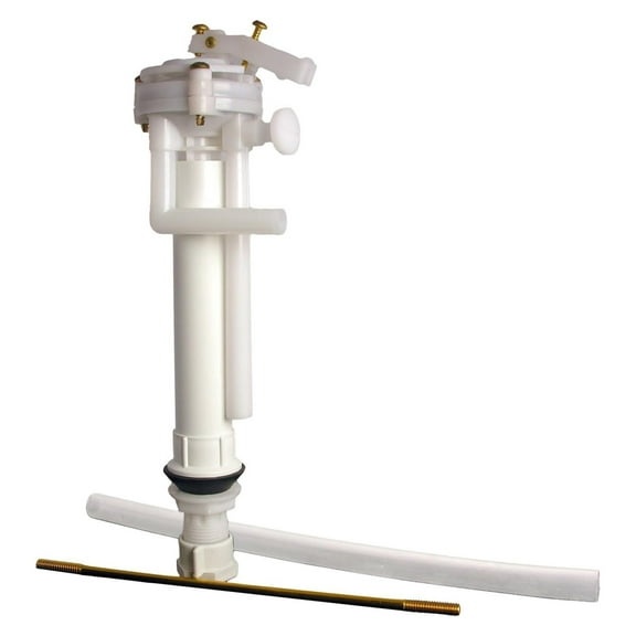 1B1X Replacement Ballcock for 1-Piece Toilets - Easy Install Toilet Fill Valve Kit - Includes Float Rod & Installation Parts - 3 Screw Complete Assembly - Fits Many Toilets 12 in. color