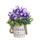 thumbnail image 2 of Arreglo de mesa con ramo de flores artificiales - Decoración de plantas en maceta falsa, centro de mesa floral de plástico, adorno de la encimera de escritorio interior, 2 of 6