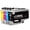 1 x Black LC406XL , 1 x Cyan LC406XL , 1 x Magenta LC406XL , 1 x Yellow LC406XL, variant on MISTYPAEKS LC406XL LC406 Black Ink Cartridge, 2-Pack Replacement for Brother MFC-J4335DW J4535DW J5855DW J6555DW Printers