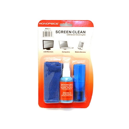 Monoprice Universal Screen Cleaner (Pocket-sized with Brush) for LCD & Plasmas TV, all Android and IOS Smartphones and T