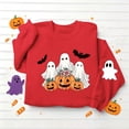 thumbnail image 5 of Jsaierl Halloween Sweatshirts for Women Cute Ghost Graphic Pullovers Fall Classic Round Neck Long Sleeve Sweater Tops Halloween Clothes, Sizes S-2XL, 5 of 5