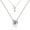 White Gold Plated Silver, variant on STUNNING FLAME 1.0-3.0 Carat Sterling Silver Cubic Zirconia Necklace for Women | 1 ct Simulated Diamond | Round CZ Solitaire Gold Pated Dainty Pendant Necklace, 40+5cm Chain