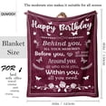 thumbnail image 2 of Birthday Gifts for Women/Men/Her/Him Blanket Merlot Red 60"x50", Happy Birthday Decorations Women/Men Throw Blankets, Bday Gift for Women/Men Unique, Best Birthday Gift Ideas, 2 of 5