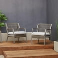 thumbnail image 7 of Real Flame Calvin Aluminum Patio Dining Arm Chair in Gray (Set of 2), 7 of 7