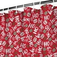 thumbnail image 3 of Red Christmas HO Pattern Shower Curtain 72"x72" ,Bathroom Decorative Shower Curtains Set with 12 Hooks,Modern Waterproof Washable Shower Curtain, 3 of 6