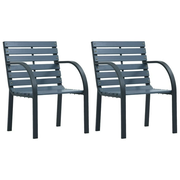 Outdoor Chairs - Gray 2 pcs